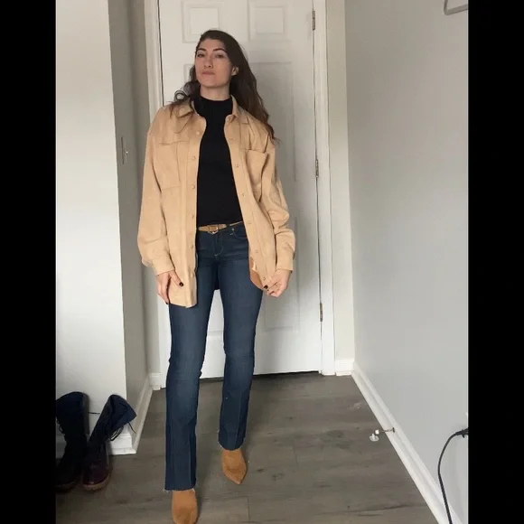 Beige Shacket / Chore Coat - Picture 8 of 9